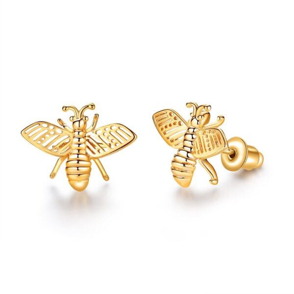 3 Styles Korean Inlaid Crystal Rhinestone Bee Earings For Women Sweet Beauty Simple Atmosphere Stud Earrings D333 - Image 4